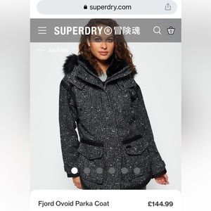Superdry Fjord Ovoid Parka, fits like a small to medium